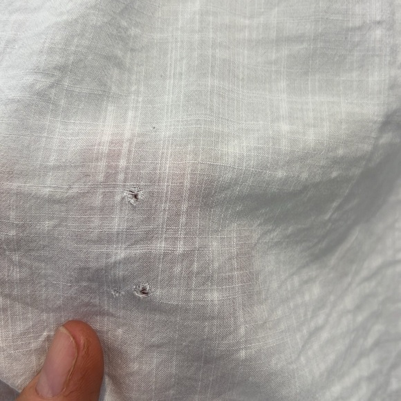 GAP White Tie Front Peplum Blouse size large. - Picture 6 of 9